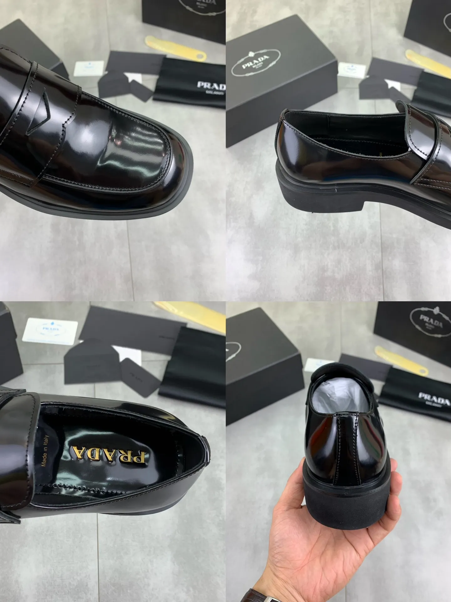 Factory price P840 💰Original quality, top version🔱 ＰＲＡＤＡPrada. Men's business casual leather shoes, top quality cow leather. 1:1 shipment ⬆️Luxurious and noble, all made of imported original first-layer fine suede cowhide, just to create a more comfortable wearing experience. Upper: original comfortable open-edge bead-rubbed calfskin ➕Top imported water-dyed full cow lining, original high-end lightweight and comfortable TPU combination bottom ✔️Code number: 39-44 (38 45 Can be customized)